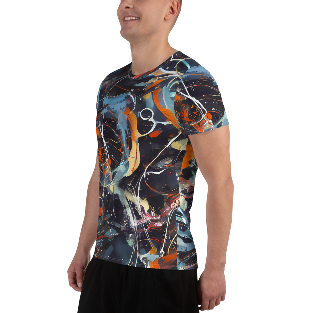 Men's Athletic T-Shirt - Neo-Splash Labyrinth