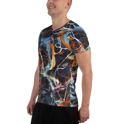 Men's Athletic T-Shirt - Neo-Splash Labyrinth