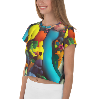 Women's Crop Tee - Bubble Pop Art