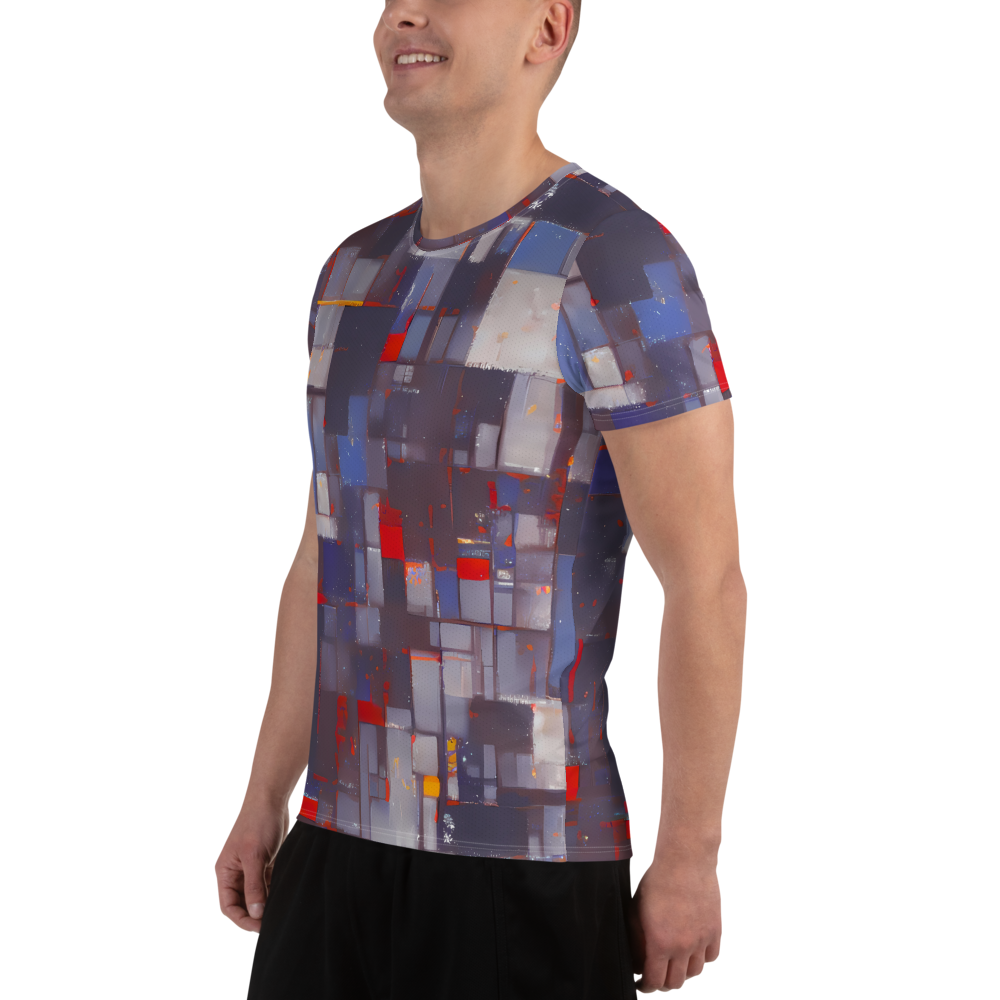 Men's Athletic T-Shirt - Cubist Rhythm