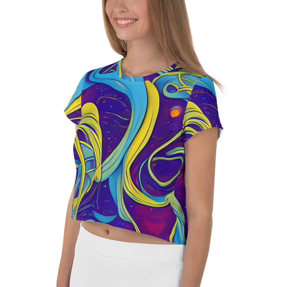 Women's Crop Tee - Stellar Swirls