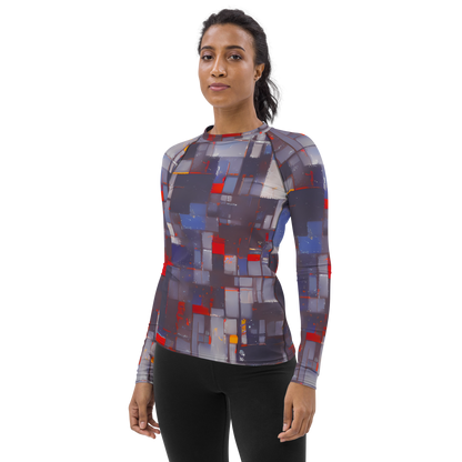 Women's Rash Guard - Cubist Rhythm