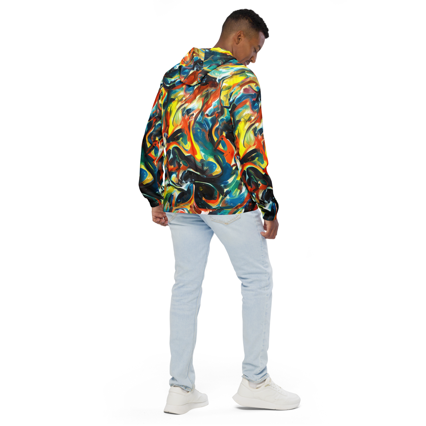 Men's Windbreaker - Chromatic Vortex