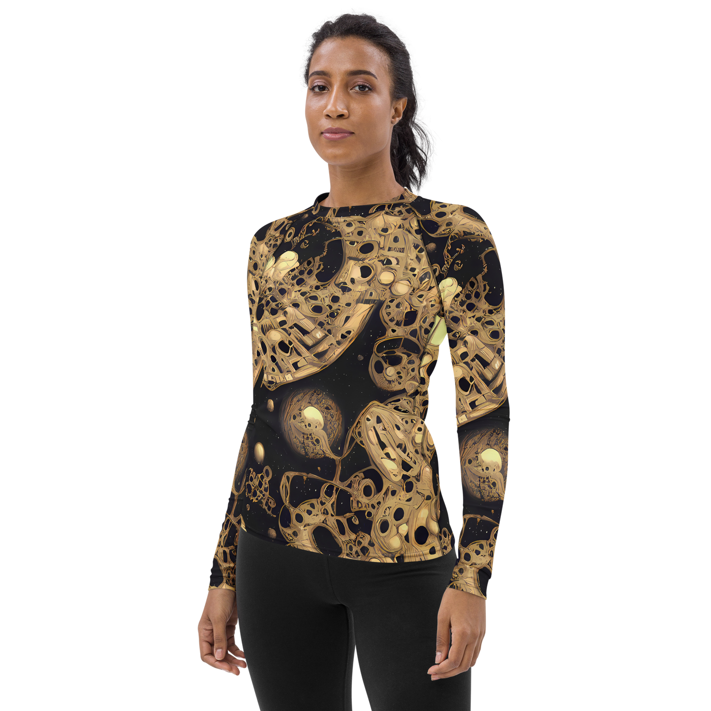 Women's Rash Guard - Baroque Orbit