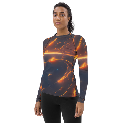 Women's Rash Guard - Inferno Spirals