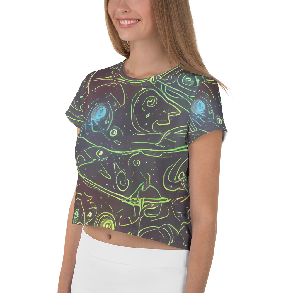 Women's Crop Tee - Starfield Scrolls