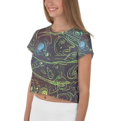 Women's Crop Tee - Starfield Scrolls