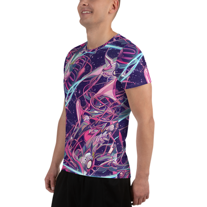 Men's Athletic T-Shirt - Neo-Tokyo Twirl