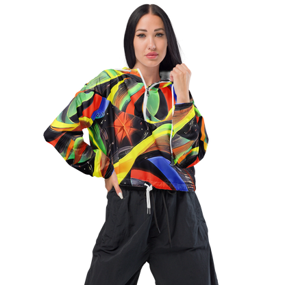 Women's Cropped Windbreaker - Tenggren Whirl