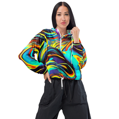 Women's Cropped Windbreaker - Cyber Surge