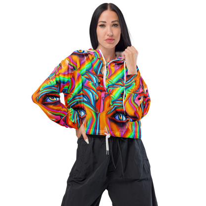 Women's Cropped Windbreaker - Kaleidovisions