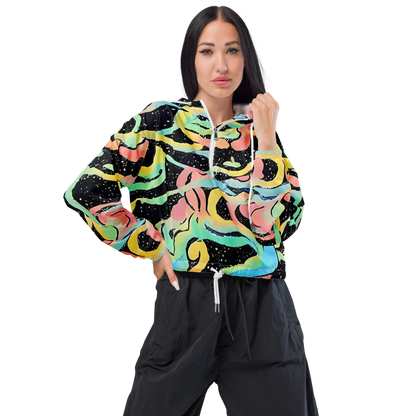 Women's Cropped Windbreaker - Mcguire Wavelength