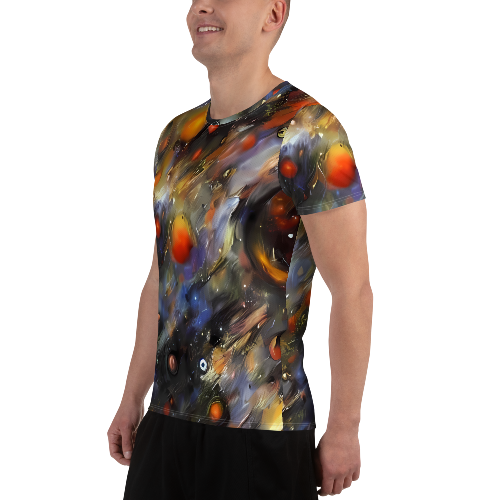 Men's Athletic T-Shirt - Brushstroke Blaze