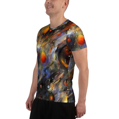 Men's Athletic T-Shirt - Brushstroke Blaze