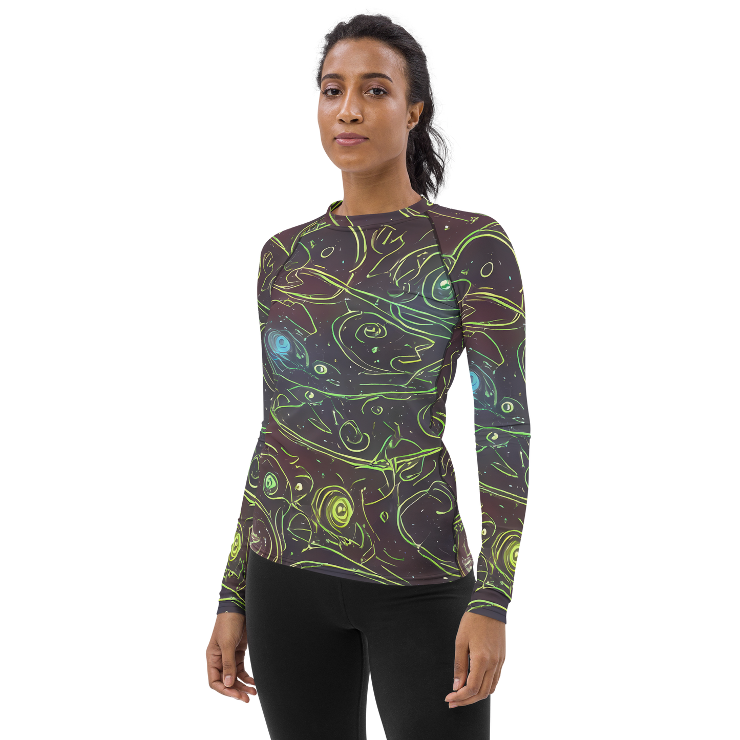 Women's Rash Guard - Starfield Scrolls