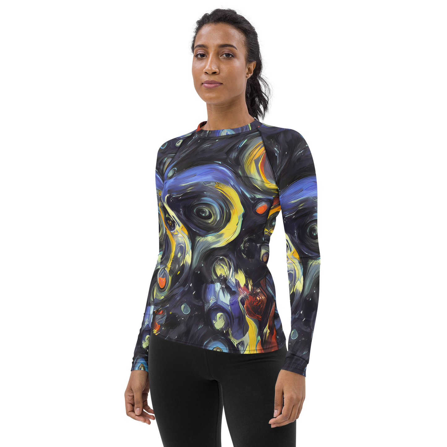 Women's Rash Guard - Corinthian Swirl