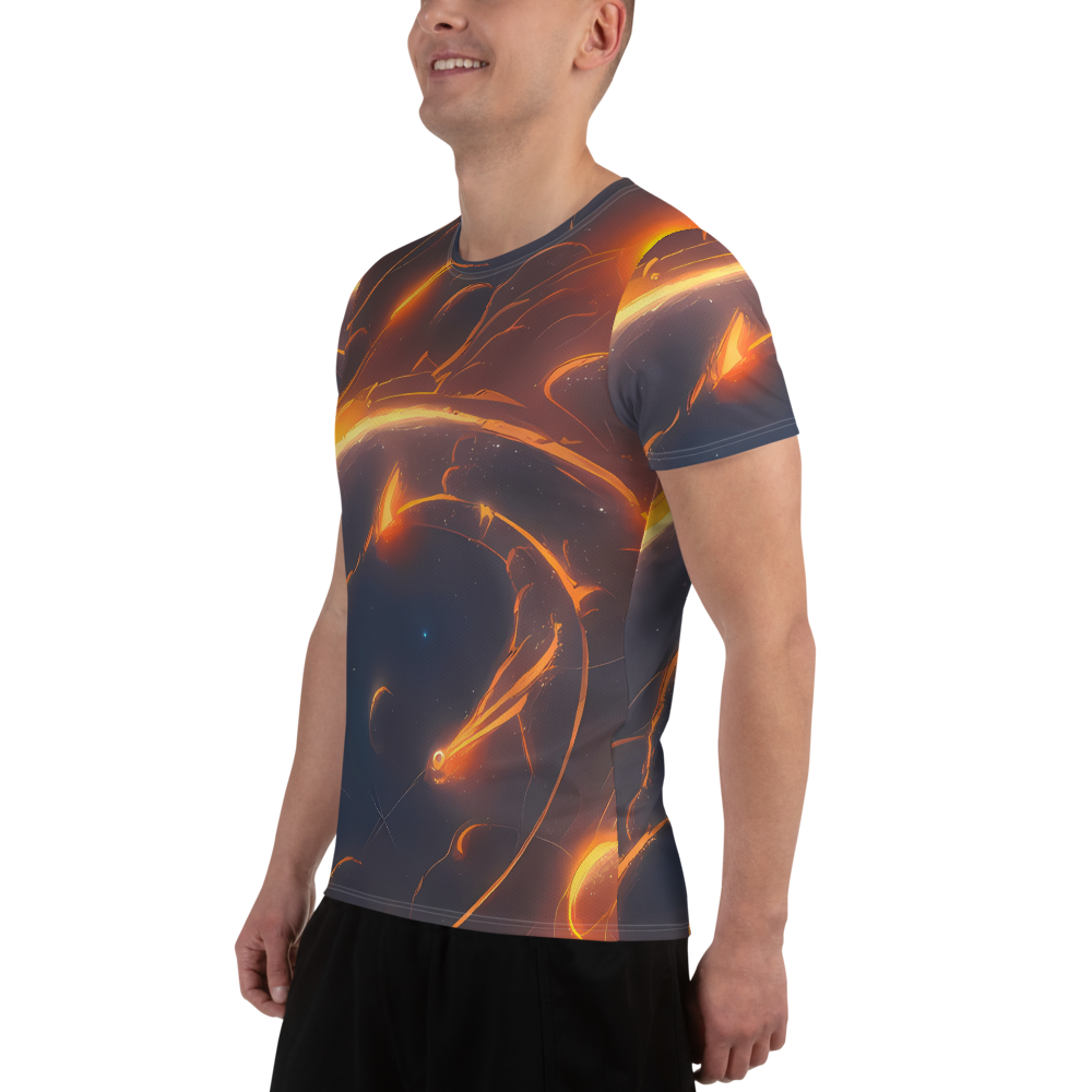 Men's Athletic T-Shirt - Inferno Spirals