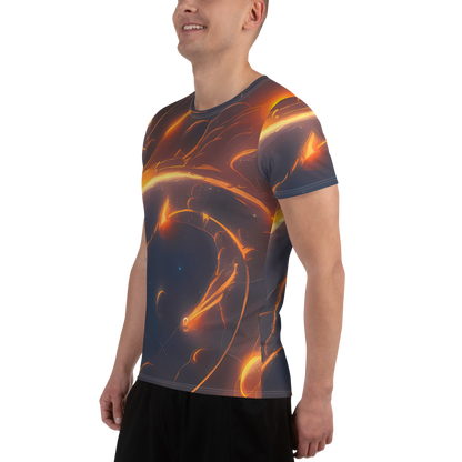 Men's Athletic T-Shirt - Inferno Spirals