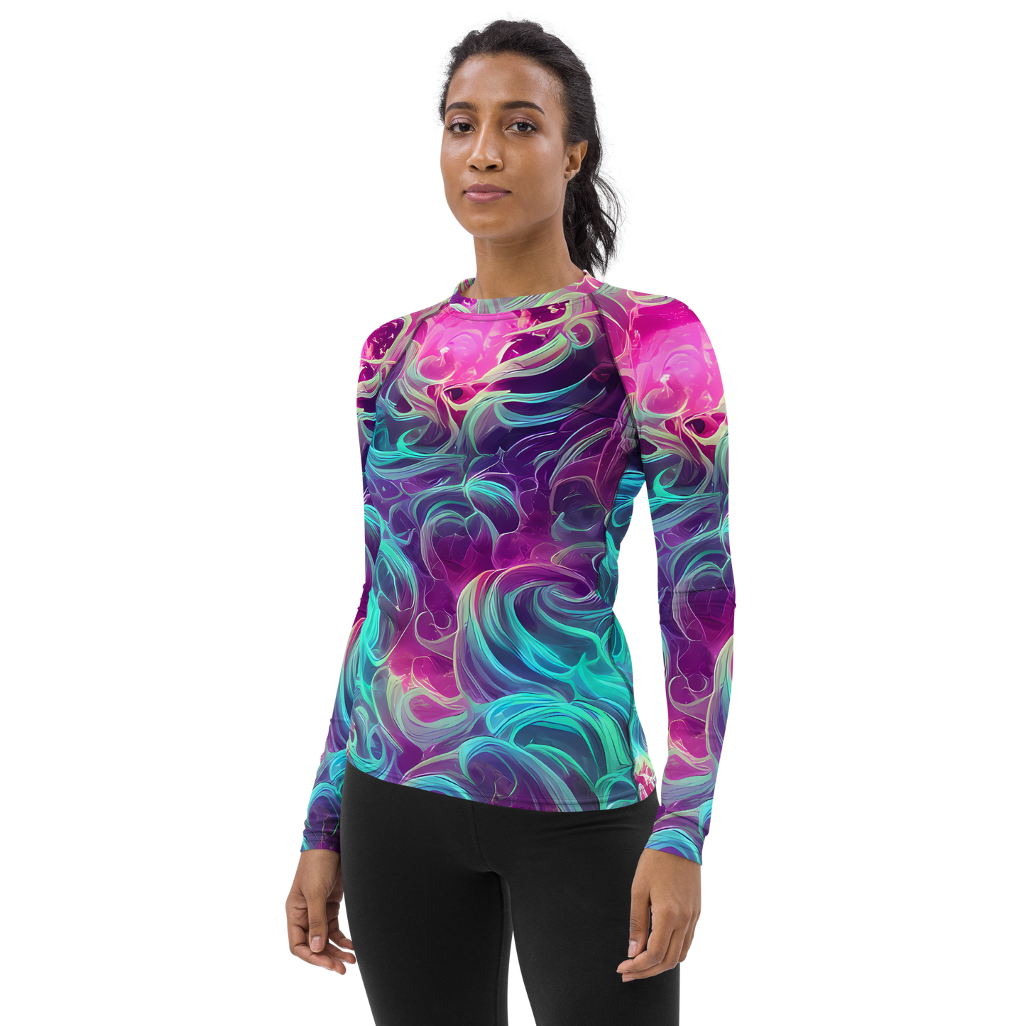 Women's Rash Guard - Galactic Bloom