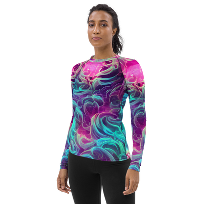 Women's Rash Guard - Galactic Bloom