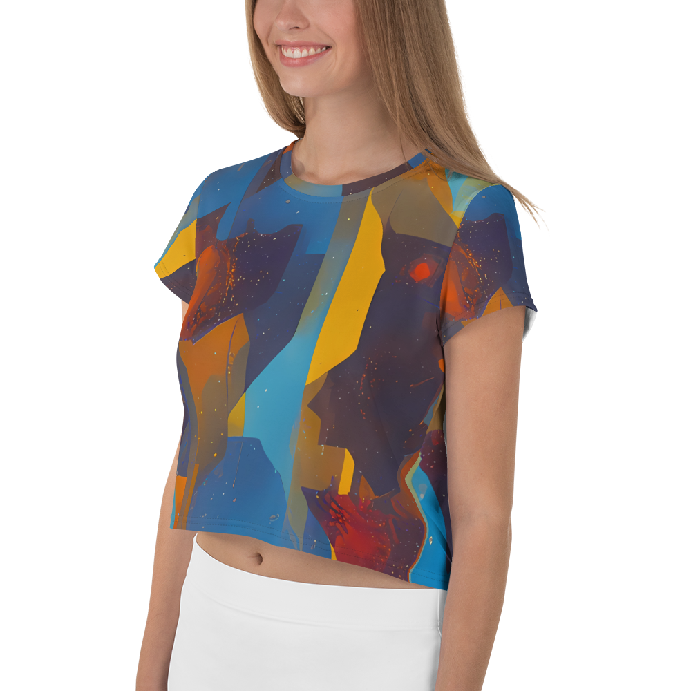 Women's Crop Tee - Cubist Dusk