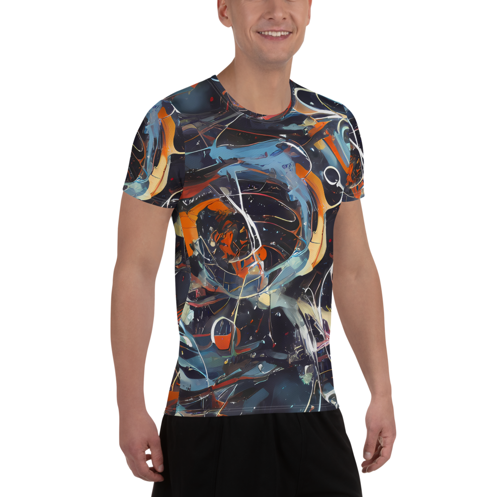 Men's Athletic T-Shirt - Neo-Splash Labyrinth