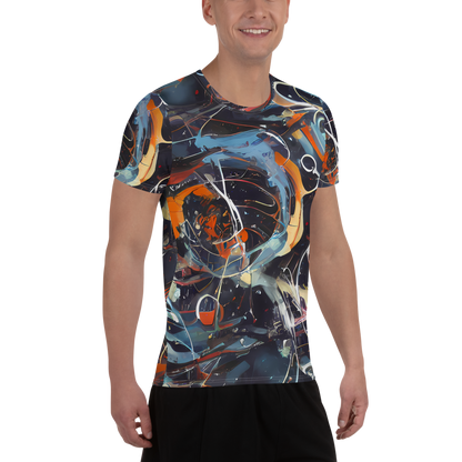 Men's Athletic T-Shirt - Neo-Splash Labyrinth