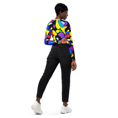 Long Sleeve Crop Top - Miró's Mosaic