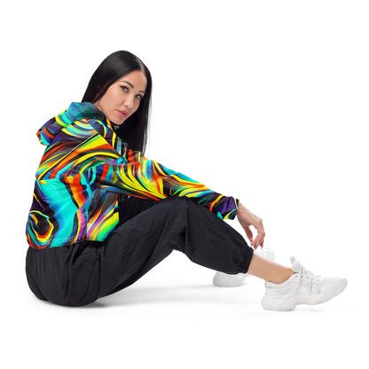 Women's Cropped Windbreaker - Cyber Surge