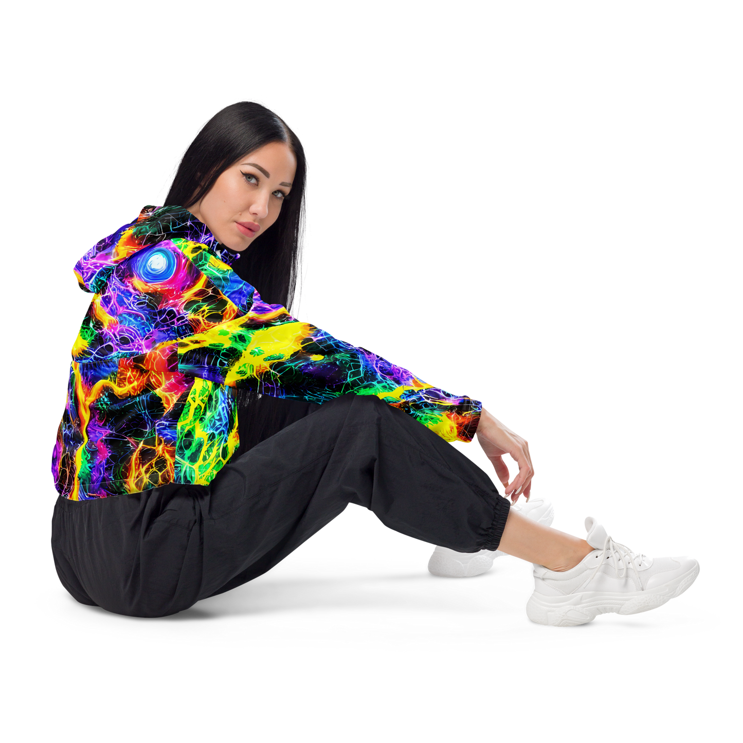 Women's Cropped Windbreaker - Vivid Veil