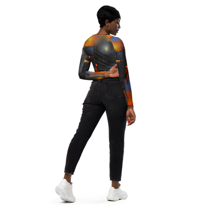 Long Sleeve Crop Top - Monet's Matrix