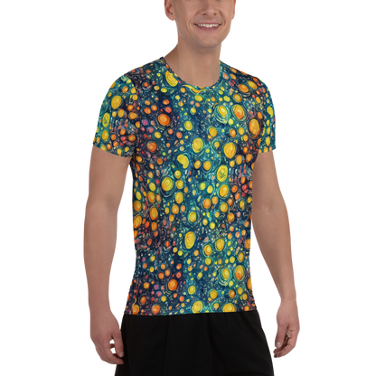 Men's Athletic T-Shirt - Starry Orbits