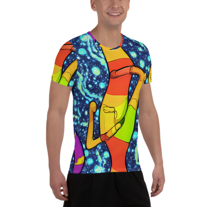 Men's Athletic T-Shirt - Cosmic Siblings