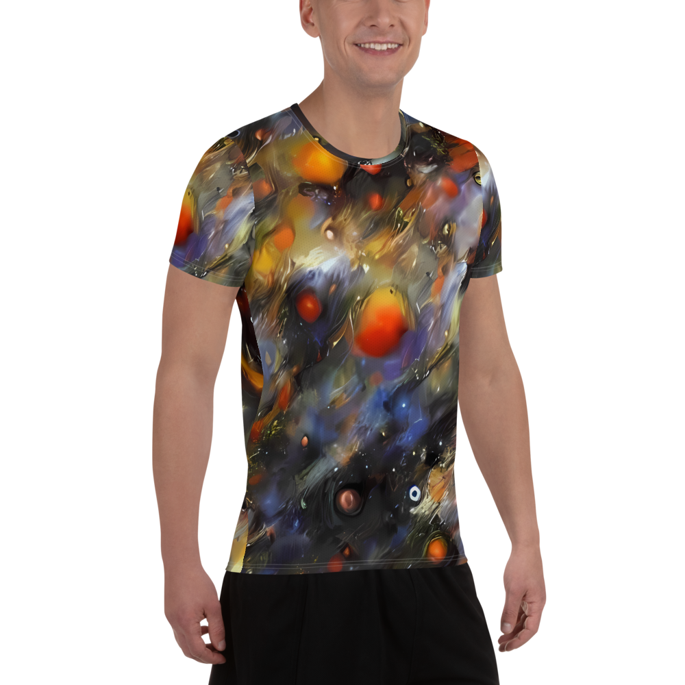 Men's Athletic T-Shirt - Brushstroke Blaze