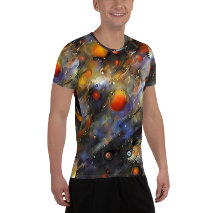 Men's Athletic T-Shirt - Brushstroke Blaze