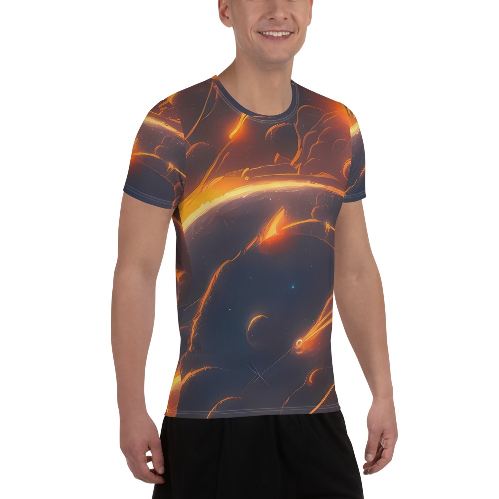 Men's Athletic T-Shirt - Inferno Spirals