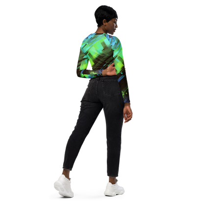 Long Sleeve Crop Top - Cyber Shard