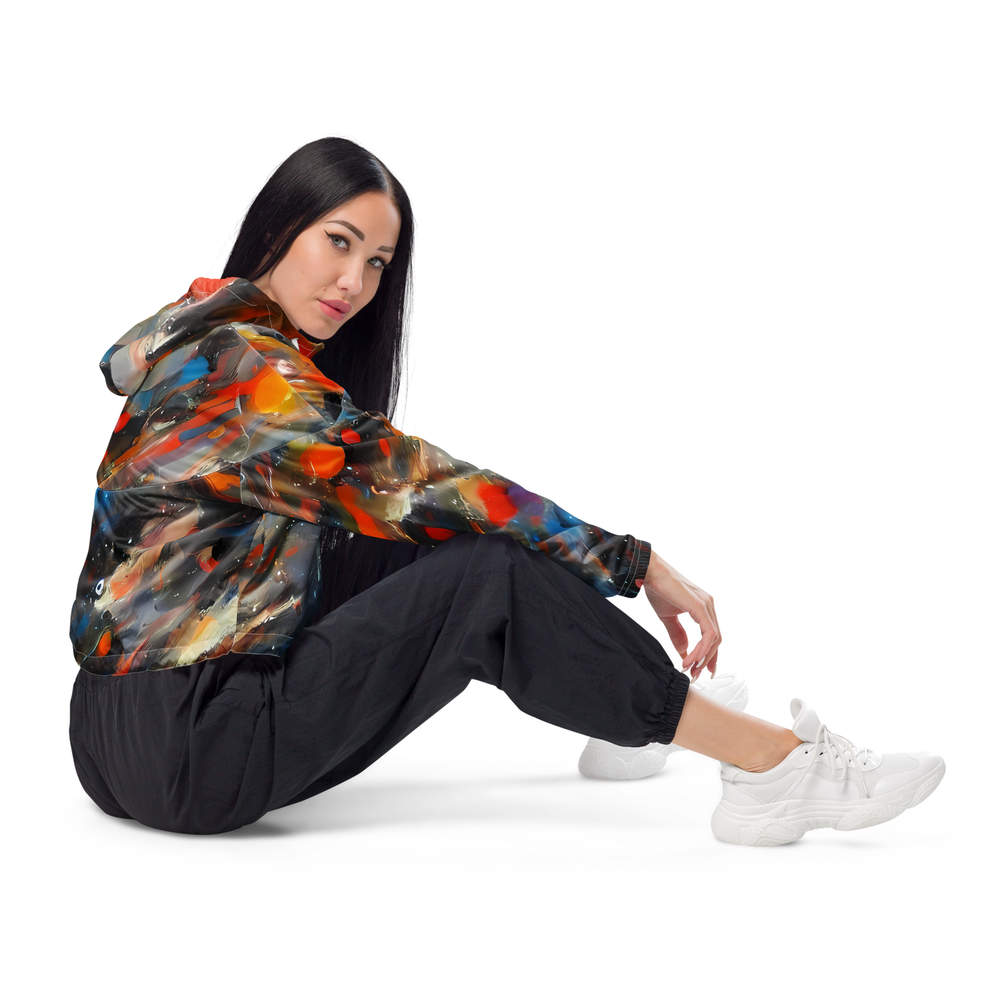 Women's Cropped Windbreaker - Palette Rush