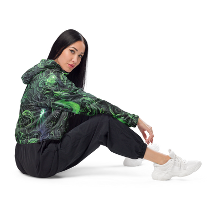 Women's Cropped Windbreaker - Savrasov Swirls