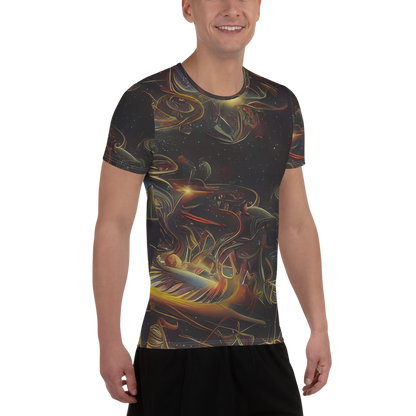 Men's Athletic T-Shirt - Galactic Swirl