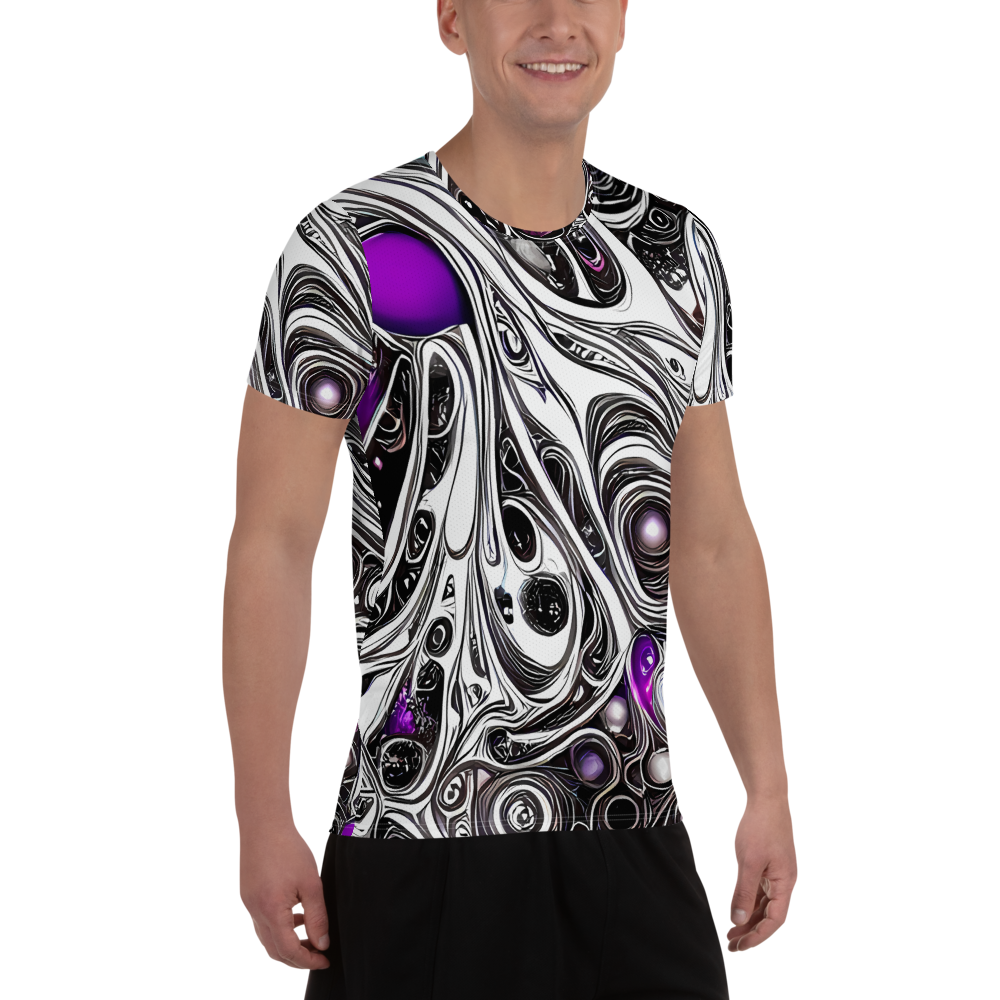 Men's Athletic T-Shirt - Neo-Noir Waves