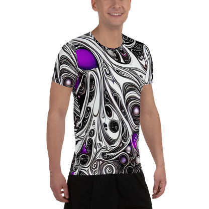 Men's Athletic T-Shirt - Neo-Noir Waves