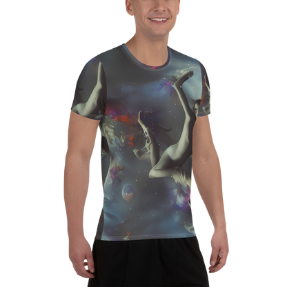 Men's Athletic T-Shirt - Cosmic Dancer