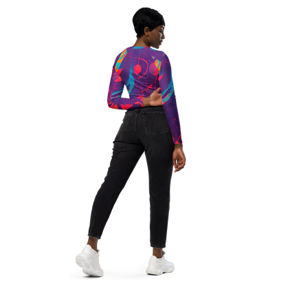 Long Sleeve Crop Top - Spheric Rhapsody