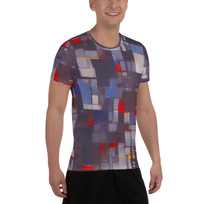 Men's Athletic T-Shirt - Cubist Rhythm