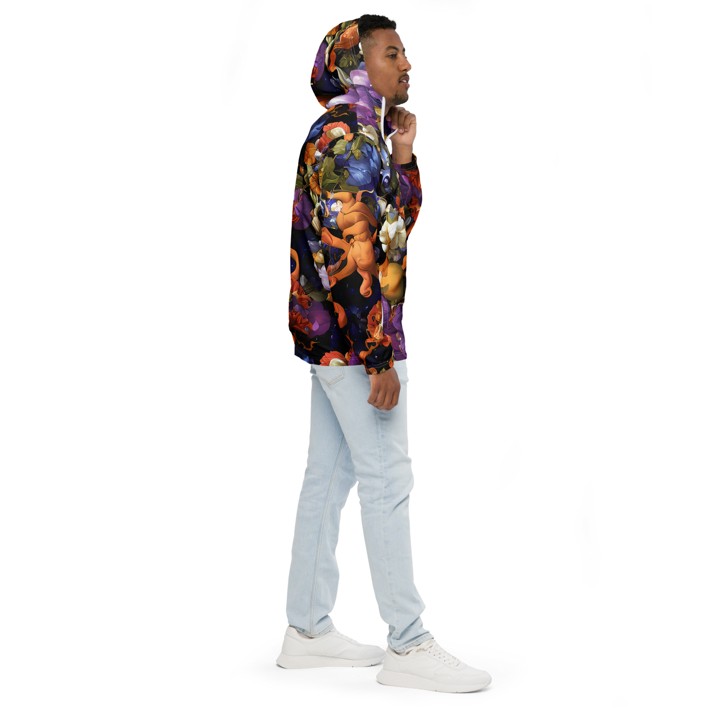 Men's Windbreaker - Blooming Cosmos