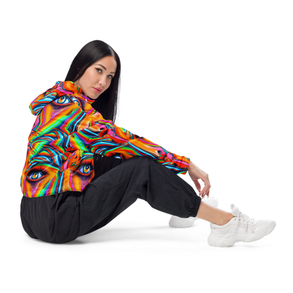 Women's Cropped Windbreaker - Kaleidovisions