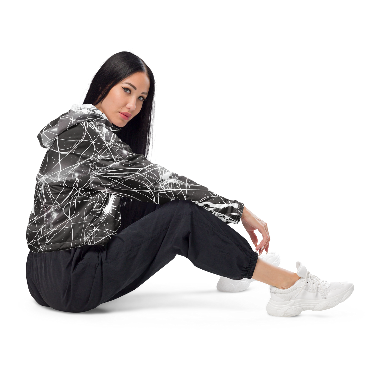 Women's Cropped Windbreaker - Void Weavers