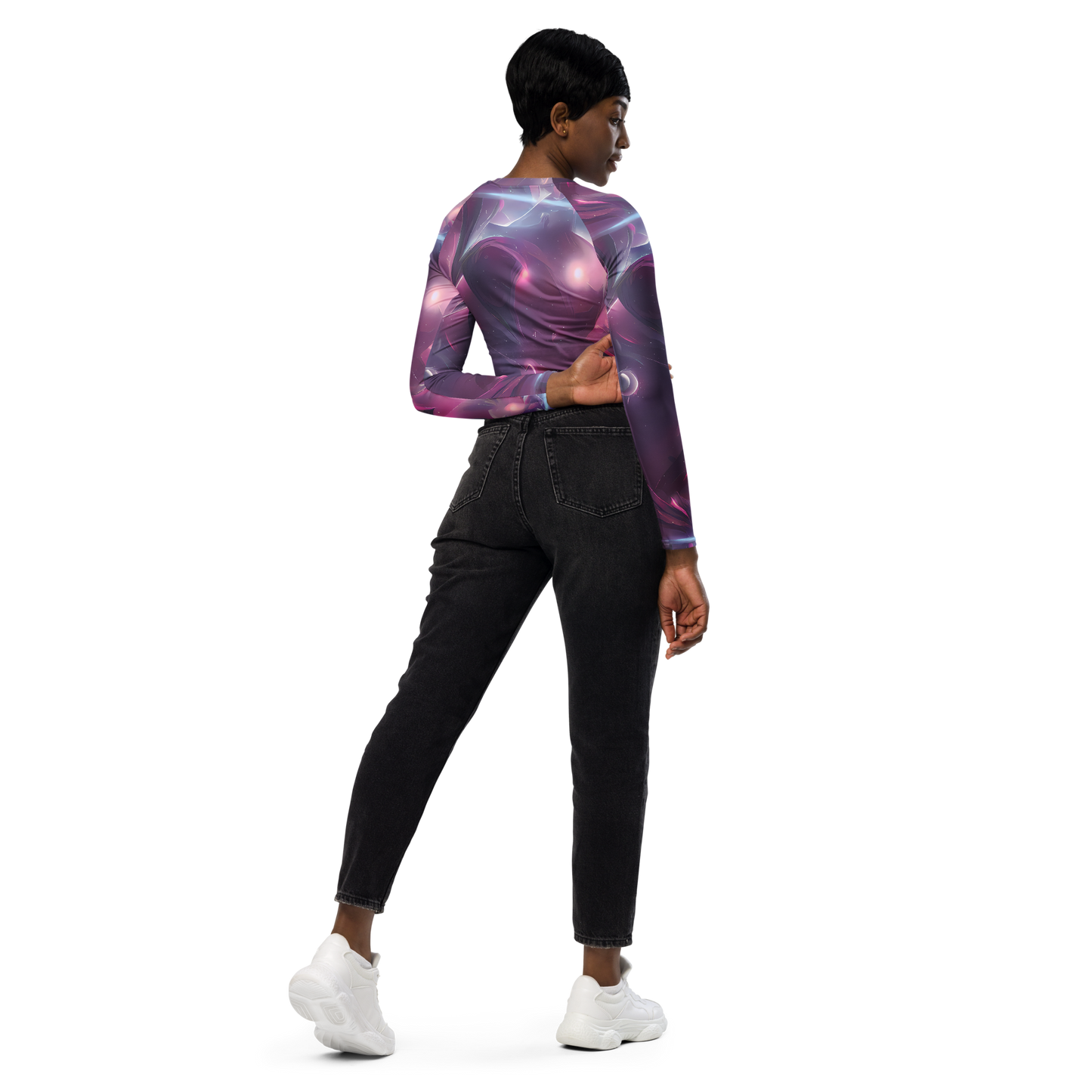 Long Sleeve Crop Top - Vertex Visions