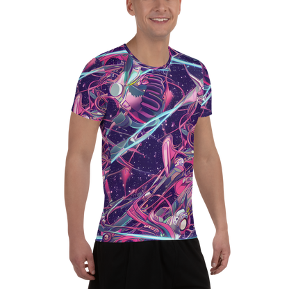 Men's Athletic T-Shirt - Neo-Tokyo Twirl